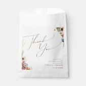 Kleurrijke wilde bloem | Beige Garden Hartelijk da Bedankzakje (Voorkant)