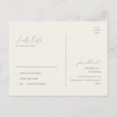 Kleurrijke wilde bloem | Beige Garden Wedding RSVP Briefkaart (Achterkant)