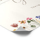 Kleurrijke Wilde Bloem | Beige Kaarten en Cadeaus  Poster (Hoek)