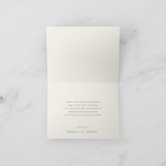 Kleurrijke wilde bloem | Beige Meadow Folded Photo Bedankkaart (Binnen)