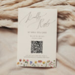 Kleurrijke wilde bloem | Beige QR-code RSVP Kaartje<br><div class="desc">Deze kleurrijke wilde bloem | beige QR-code RSVP-kaart is perfect voor je eenvoudige, witte boho-regenboogbruiloft. De heldere, betoverde roze, gele, oranje en goudkleurige floralen geven dit product het gevoel van een minimalistische elegante hippietuin. Het moderne ontwerp is artsachtig en delicaat, en toont een klassiek, rijk weide in de waterverf. Wat...</div>