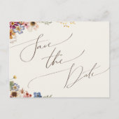 Kleurrijke wilde bloem | Beige tuin behalve datum Uitnodiging Briefkaart (Voorkant)