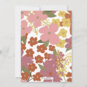 Kleurrijke Wilde Bloem Bewaar de Datum Kaart (Achterkant)