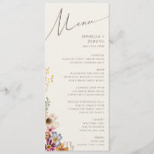 Kleurrijke wilde bloem | Bindringer van beige tuin Menu (Voorkant)