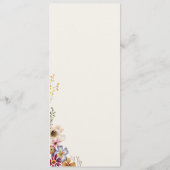 Kleurrijke wilde bloem | Bindringer van beige tuin Menu (Achterkant)