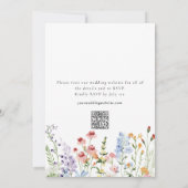 Kleurrijke Wilde Bloem Bloemencode QR Code RSVP Hu Kaart (Achterkant)