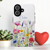Kleurrijke Wilde Bloem Bloemige Gepersonaliseerde Case-Mate iPhone Case