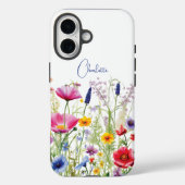 Kleurrijke Wilde Bloem Bloemige Gepersonaliseerde Case-Mate iPhone Case (Achterkant)