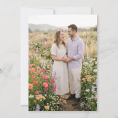 Kleurrijke Wilde Bloem Bruiloft Save The Date Kaar (Achterkant)