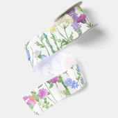 Kleurrijke wilde bloem cadeau satijnen lint (Achterkant)