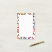 Kleurrijke Wilde Bloem Dagelijkse Sticky Post-it® Notes (Op bureau)
