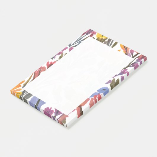 Kleurrijke Wilde Bloem Dagelijkse Sticky Post-it® Notes (Schuin)