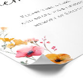 Kleurrijke Wilde Bloem "Deel je favoriete herinner Poster (Hoek)
