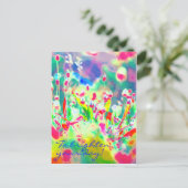 Kleurrijke wilde bloem denken van je bloem briefkaart (Staand voorkant)