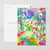 Kleurrijke wilde bloem denken van je bloem briefkaart (Voorkant / Achterkant)