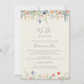 Kleurrijke wilde bloem doen we opnieuw gelofte ver kaart (Voorkant)