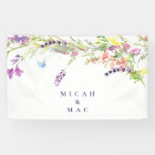 Kleurrijke wilde bloem en lavender spandoek (Horizontaal)