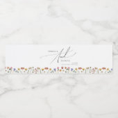 Kleurrijke wilde bloem | Etiket waterflesje (Enkel label)