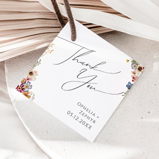 Kleurrijke wilde bloem | Garden Hartelijk dank Bedankjes Labels