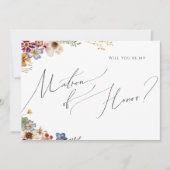 Kleurrijke wilde bloem | Garden Matron of Honor Ka Kaart (Voorkant)