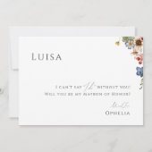 Kleurrijke wilde bloem | Garden Matron of Honor Ka Kaart (Achterkant)