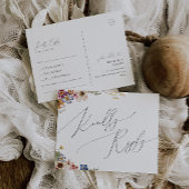 Kleurrijke wilde bloem | Garden Song Request RSVP Briefkaart