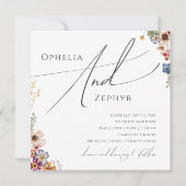 Kleurrijke wilde bloem | Garden Square Weddenschap Kaart (Voorkant)