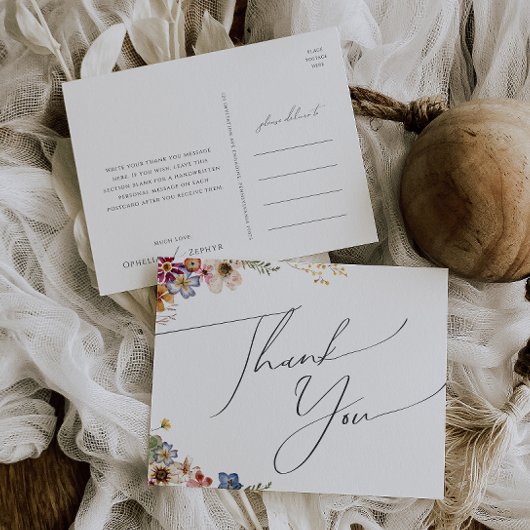 Kleurrijke wilde bloem | Garden Weddenschap Hartel Briefkaart