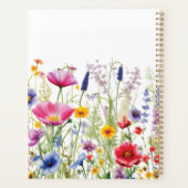 Kleurrijke Wilde Bloem Gepersonaliseerde Naam Cade Planner (Achterkant)