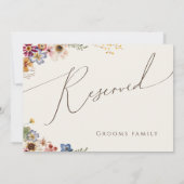 Kleurrijke wilde bloem | Gereserveerd beige teken (Achterkant)