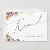 Kleurrijke wilde bloem | Gereserveerd teken (Voorkant)