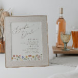 Kleurrijke wilde bloem | Handtekening Drink beige Poster<br><div class="desc">Deze kleurrijke wilde bloem | Beige signatuur drink is perfect voor je eenvoudige, witte boho-regenboogbruiloft. De heldere, betoverde roze, gele, oranje en goudkleurige floralen geven dit product het gevoel van een minimalistische elegante hippietuin. Het moderne ontwerp is artsachtig en delicaat, en toont een klassiek, rijk weide in de waterverf. Wat...</div>