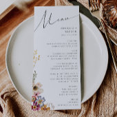 Kleurrijke wilde bloem | Het menu Dinner van het G