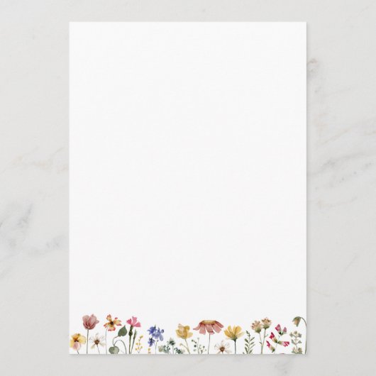 Kleurrijke wilde bloem | Kaart voor huwelijksadvie (Achterkant)