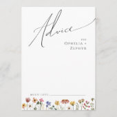 Kleurrijke wilde bloem | Kaart voor huwelijksadvie (Voorkant)