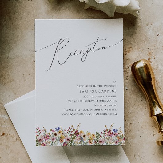 Kleurrijke wilde bloem | Kaart voor weddenschappen