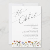 Kleurrijke wilde bloem | Laten we vieren Kaart (Voorkant)