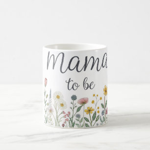 Kleurrijke Wilde Bloem Mama Te Worden Bloemige Bab Koffiemok