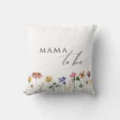 Kleurrijke Wilde Bloem Mama To Be Kussen (Voorkant)