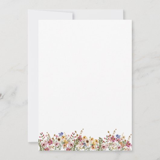 Kleurrijke wilde bloem | Meadow Let's Celebrate Kaart (Achterkant)