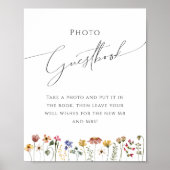 Kleurrijke wilde bloem | Meadow Photo Guest Book S Poster (Voorkant)