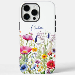 Kleurrijke Wilde Bloem Naam Bloementuin iPhone 16 Pro Max Hoesje