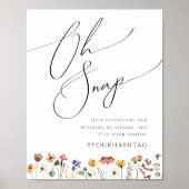 Kleurrijke wilde bloem | Oh Snap Hashtag Poster (Voorkant)