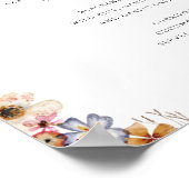 Kleurrijke wilde bloem | Onderteken van het huweli Poster (Hoek)