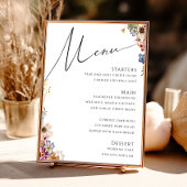 Kleurrijke wilde bloem | Onderteken van het huweli Poster