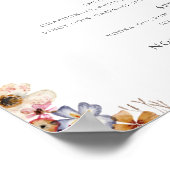 Kleurrijke wilde bloem | Onderteken van het menu D Poster (Hoek)