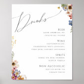 Kleurrijke wilde bloem | Onderteken van het menu D Poster (Voorkant)