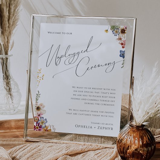 Kleurrijke wilde bloem | Ontgrendelde Ceremonie Poster