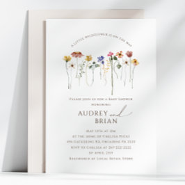 Kleurrijke Wilde Bloem Op Weg Couples Baby Shower Kaart