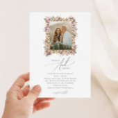 Kleurrijke wilde bloem | Oranje-fotoweddenschap Kaart